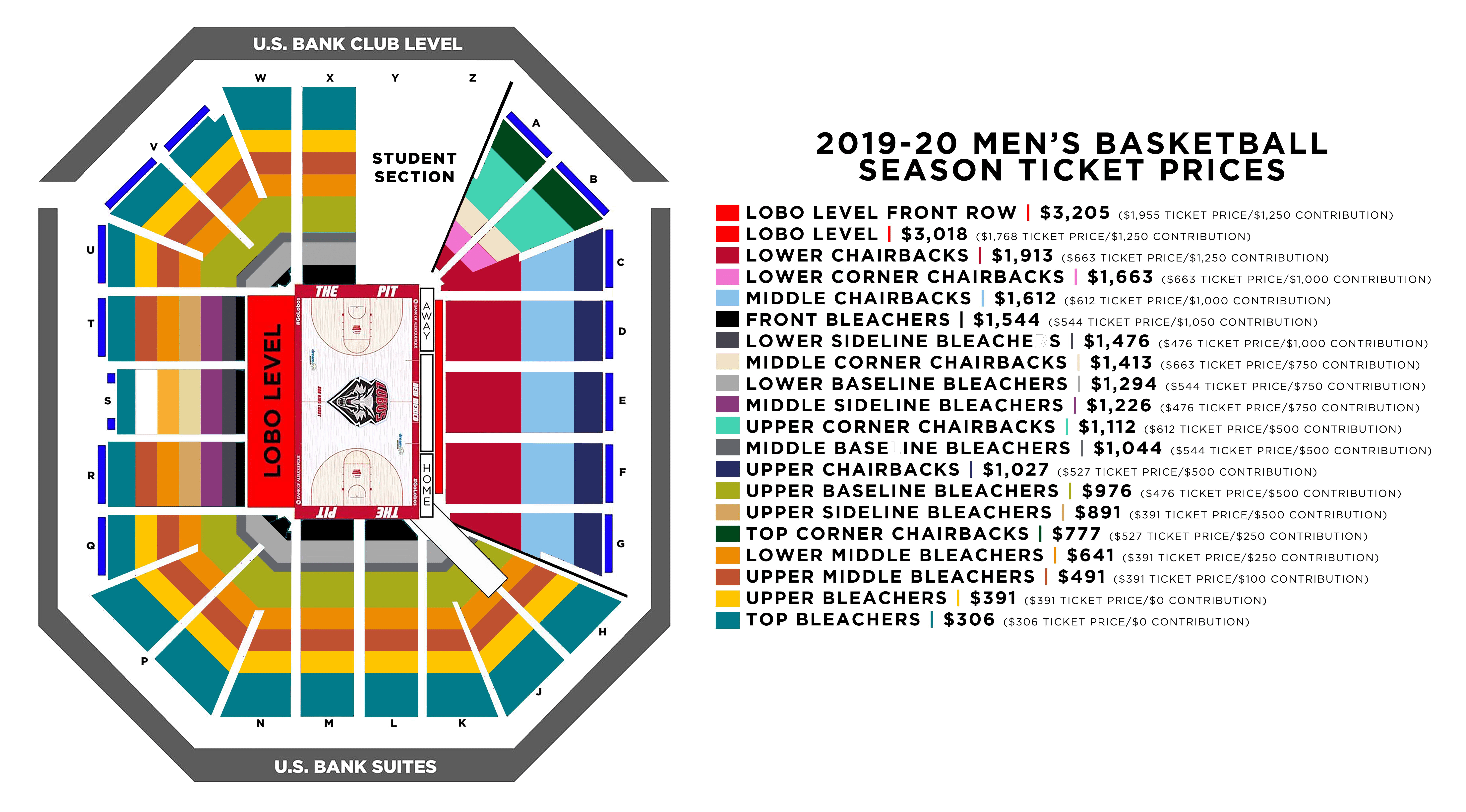 Unm Lobo Basketball Seating Chart